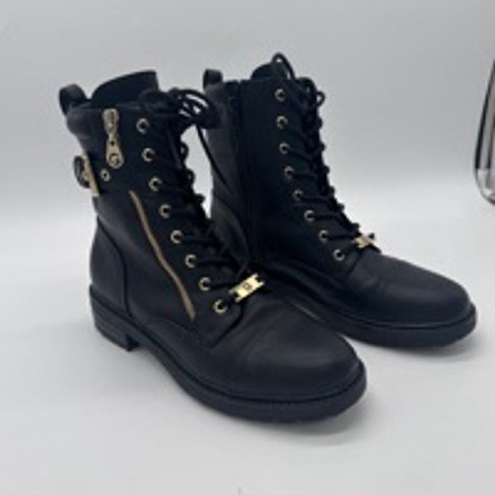 GUESS GBG Los Angeles Black Combat Boots Size 8.5M